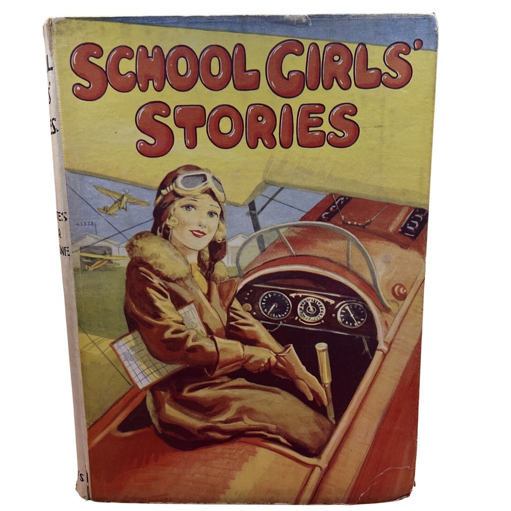 School Girls' Stories Book From The Children's Press With 10 Art Plates Vintage